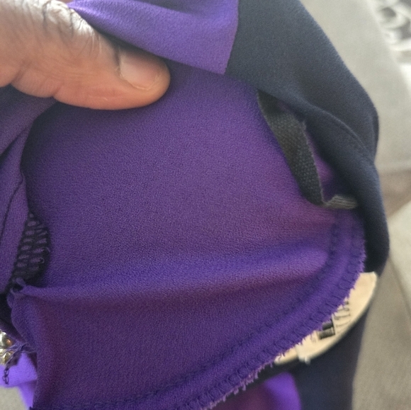 Vintage Leslie Fay Jacket Women 16 Color Block Padded 5Button Embroidered Career - Picture 12 of 14